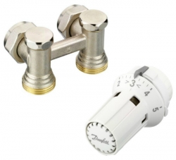 Комплект терморегулятора RLV-KS/RAW-K 3/4"-1/2" угловой Danfoss