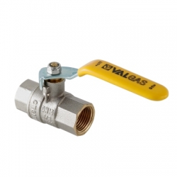 Кран шаровый газовый VALGAS, стальная рукоятка 1/2" муфта-муфта артикул VT.271.N.04 VALTEC