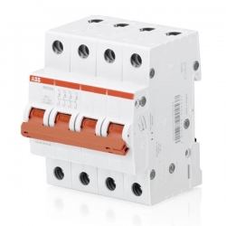 Рубильник ABB 4-полюсный SHD204/32 рычаг красный